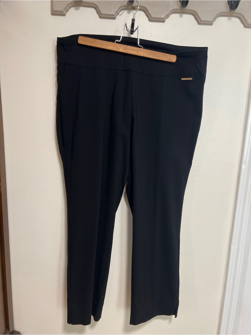 Roz & Ali Black Pull-On Trousers, Size 16